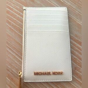 Michael Kors White Card Holder
